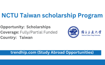 NCTU Taiwan scholarship Program